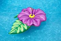 6ft. Inflatable Green & Pink Hibiscus Flower Pool Float