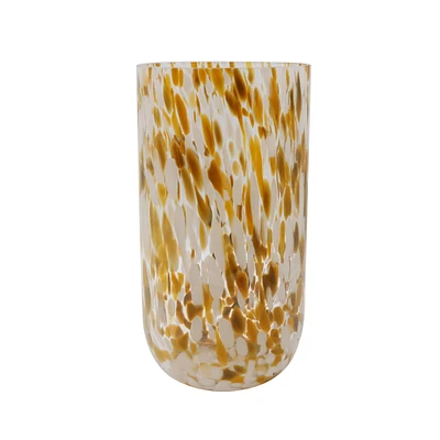 12" Speckled Hurricane Glass Candle Holder by Ashland