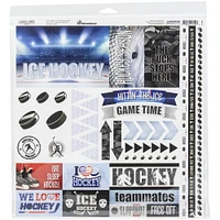 Reminisce Collection Kit 12"X12"-Game Day Hockey