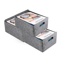 Welaxy Felt 3 Piece Collapsible Storage Bins