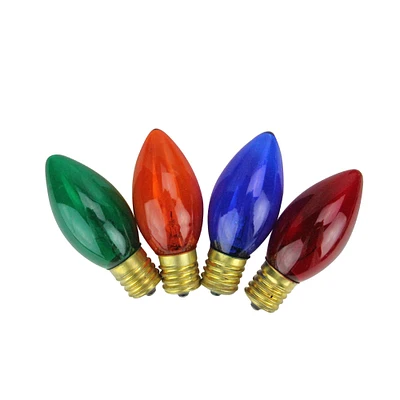 Multicolor Transparent Incandescent C7 Twinkle Replacement Bulbs, 4ct.