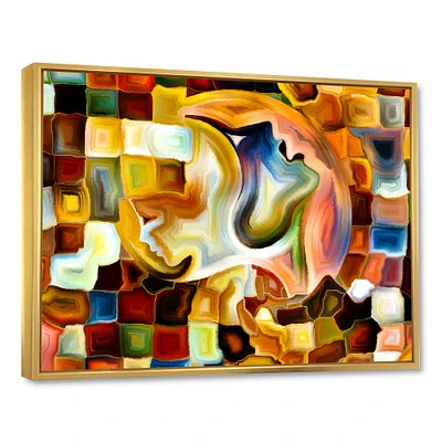 Designart - Way of Inner Paint - Abstract Framed Canvas Art Print