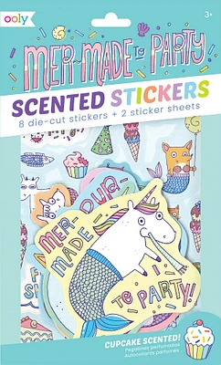 OOLY Mer-Made to Party Cupcake Scented Scratch Sticker Set