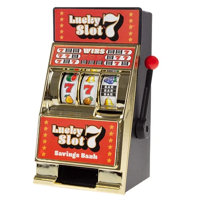 Toy Time Lucky 7s Tabletop Slot Machine Coin Bank