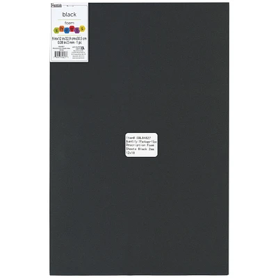 Essentials by Leisure Arts 2mm Black Foam Sheet, 15ct.