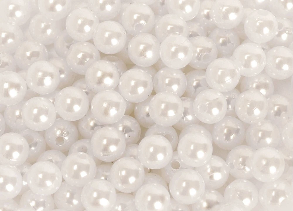 S&S Worldwide® 8mm Faux Pearl Beads, 8oz.