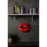 Papercraft World Red Lips 3D Papercraft Wall Art DIY Kit