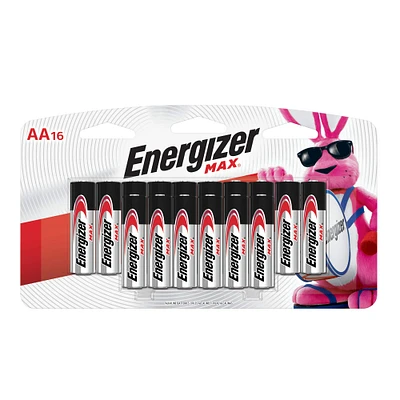 Energizer MAX® AA16 Alkaline Batteries, 16ct.