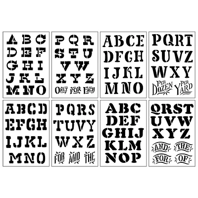 Alphabet Farmers Market Stencils, 7" x 10" by Craft Smart®