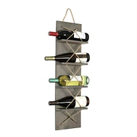 Elegant Designs 4 Bottle Vertical Wall Mounted Wine Rack