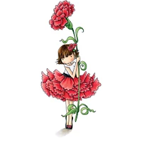 Stamping Bella Garden Girl Carnation Cling Stamps