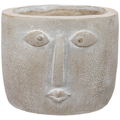 8.5" Small Face Ceramic Outdoor Garden Planter