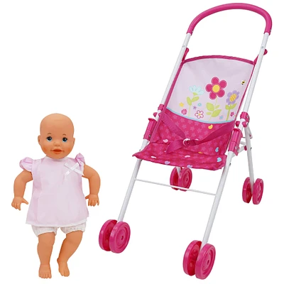 509 Crew Garden Stroll n' Doll Set with 14'' Baby Doll