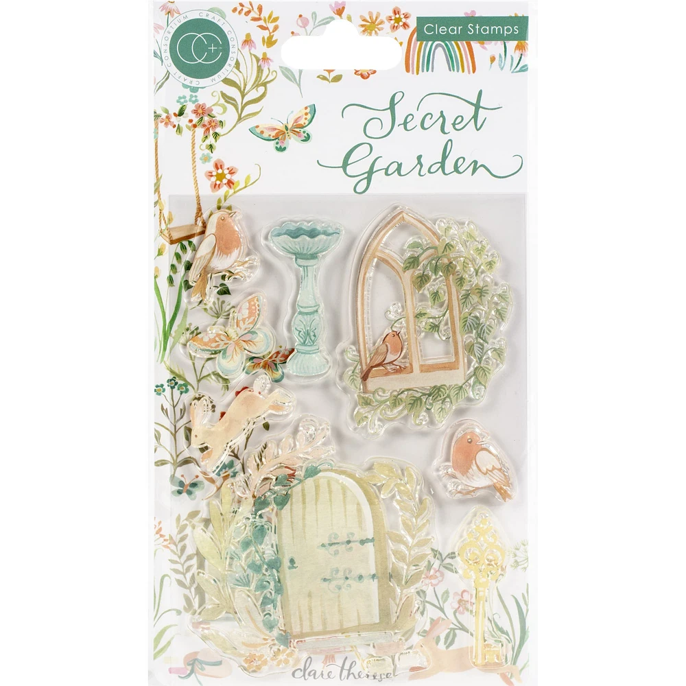 Craft Consortium Secret Garden A5 Clear Stamps