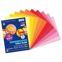 Tru-Ray® 9" x 12" Warm Assorted Construction Paper, 5 Packs of 50 Sheets