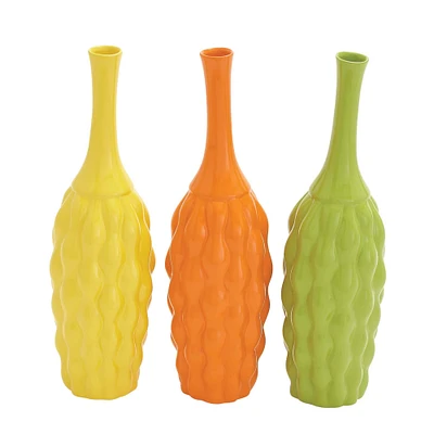 The Novogratz 18" Bright Ceramic Coastal Vase Set