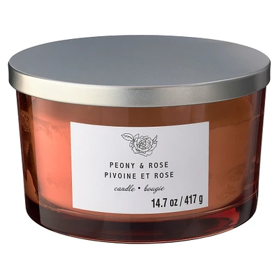 Peony & Rose 3-Wick Jar Candle by Ashland®