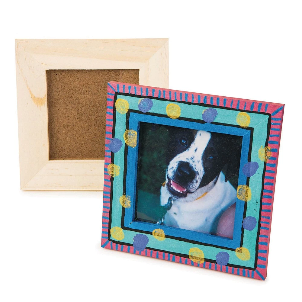 S&S Worldwide® 6" x 6" Unfinished Wooden Frame, 12ct.