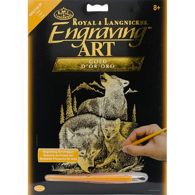 Royal & Langnickel® Engraving Art™ Wolves Gold Foil Kit