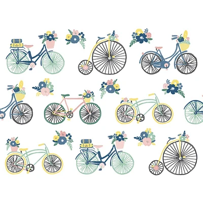 JAM Paper 3.87" x 5" Bicycle Collage Blank Note Cards & Envelopes, 20ct.