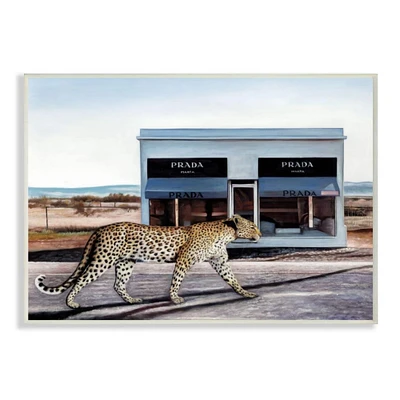 Stupell Industries Fashion Store Cheetah Wood Plaque Wall Art