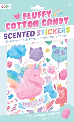 OOLY Fluffy Cotton Candy Scented Scratch Sticker Set