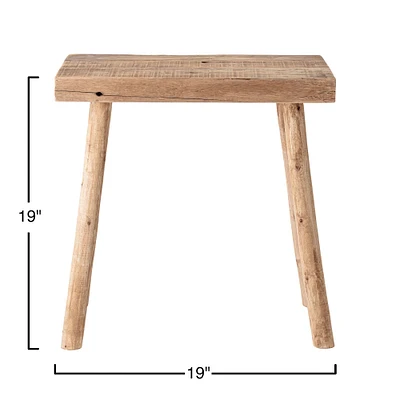 19" Reclaimed Wood Stool