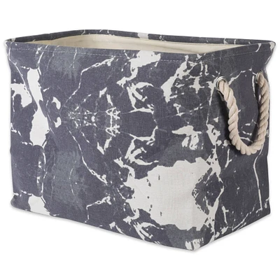 DII® Medium Rectangle Marble Black Polyester Bin