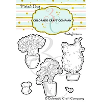 Colorado Craft Company Topiaries & Kitten Metal Die Set