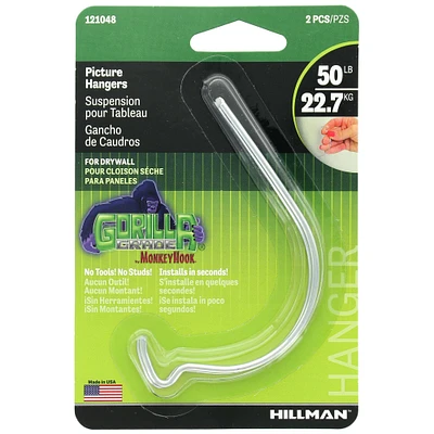 Hillman™ 50lb. Gorilla Hook Picture Hangers, 2ct.