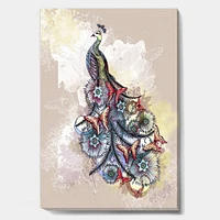 Designart - Butterfly Peacock - Cottage Premium Canvas Wall Art