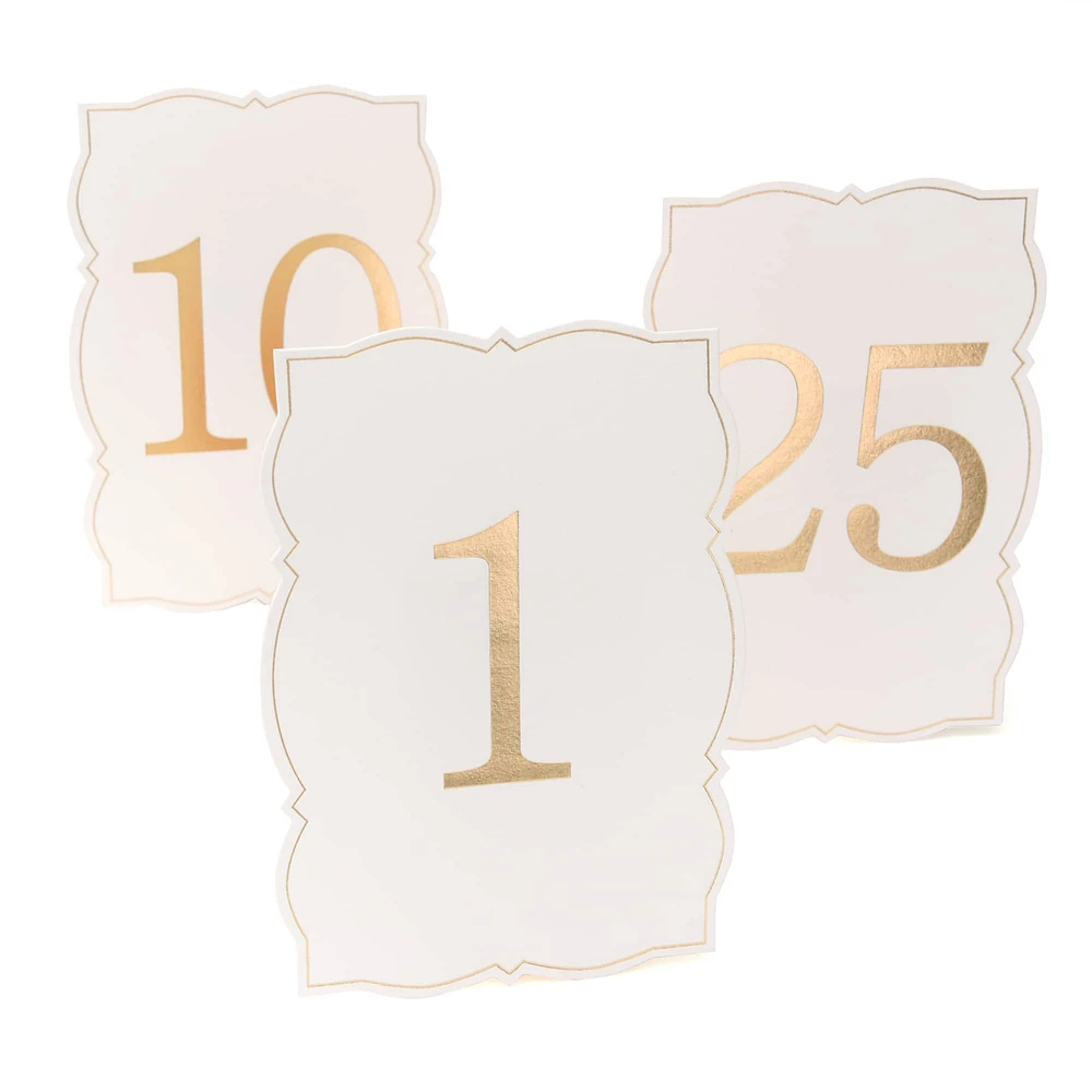 Style Me Pretty Gold Table Numbers, 1-25