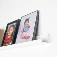 HangZ™ White 24" No Stud Photo Ledge, 2ct.