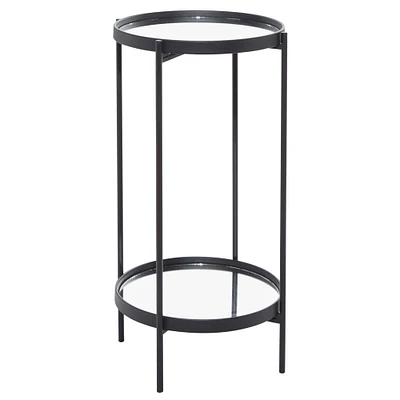 15" Black Contemporary Accent Table