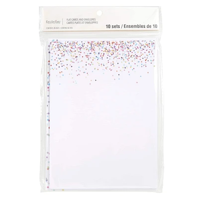 Confetti Flat Cards & Envelopes by Recollections™, 5" x 7"