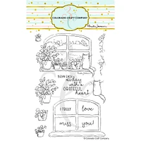 Colorado Craft Company New Day Windowsill Clear Stamp Set