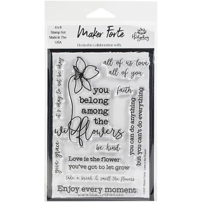 Maker Forte Love Is The Flower Clear Stamps by Hedgehog Hollow 