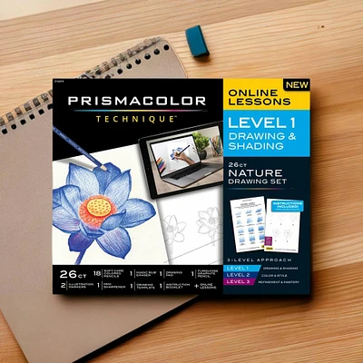 Prismacolor® Technique™ Level 1 Drawing & Shading 26-Piece Nature Drawing Set