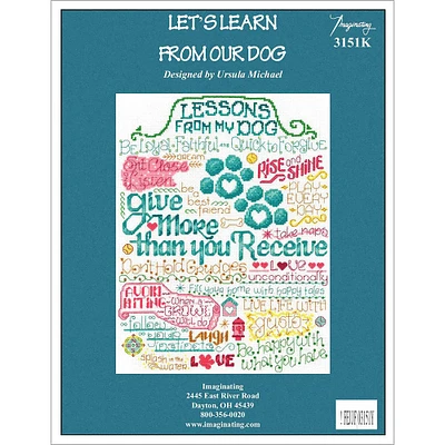 Imaginating Let's Learn From our Dog Counted Cross Stitch Kit