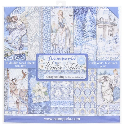 Stamperia Winter Tales Double-Sided Paper Pad, 12'' x 12''