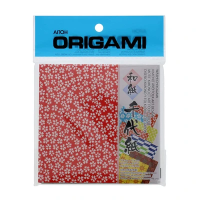 Aitoh Kimono & Folk Art 4.5'' Origami Paper, 40 Sheets