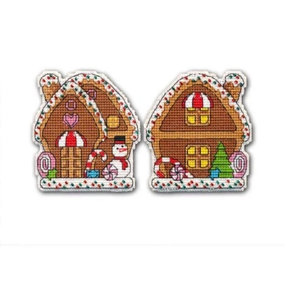 Oven Magnet Gingerbread House Cross Stitch Kit