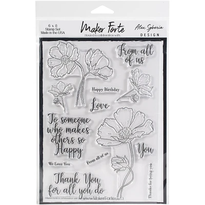 Make Forte Calming Cosmos by Alex Syberia Clear Stamps