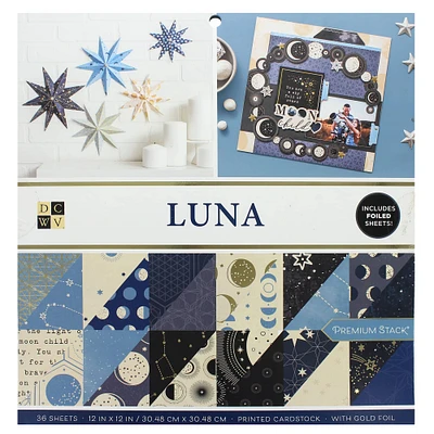 Dcwv® Luna 12" x 12" Cardstock Paper, 36 Sheets