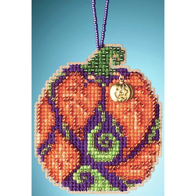 Mill Hill Autumn Pumpkin Ornament Beaded Counted Cross Stitch Kit