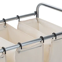 Organize It All 3 Section Laundry Sorter Basket on Wheels