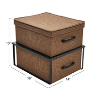 Household Essentials Stacking Storage Boxes Set