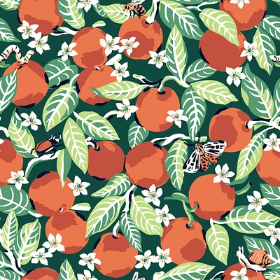 NuWallpaper PrintFresh Juniper Orange Grove Peel & Stick Wallpaper