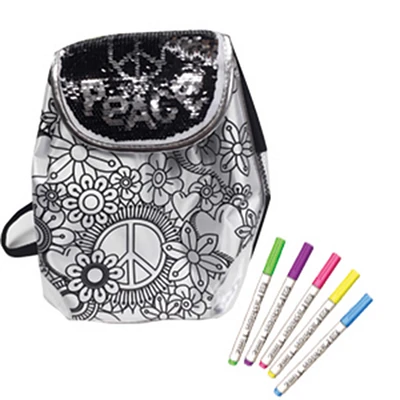 Amav Toys Fashion Time Reversible Sequins Backpack Activity Kit