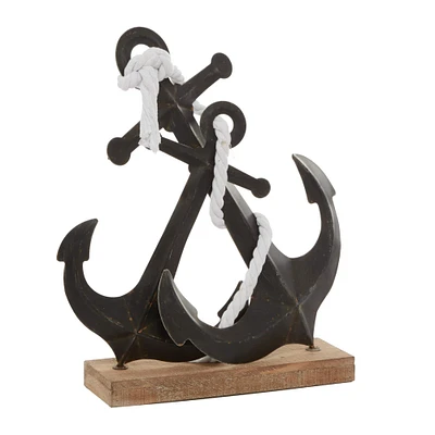 16.5" Brown Traditional Anchor Sculpture